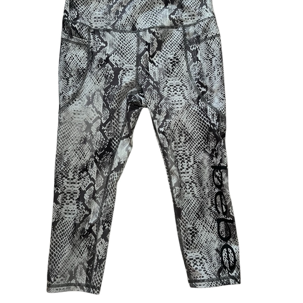 Bebe Monochrome Snake Pattern Leggings
